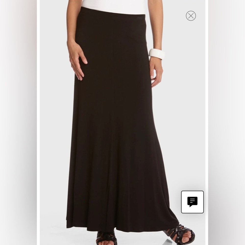 Karen Kane large black maxi flare skirt NWT